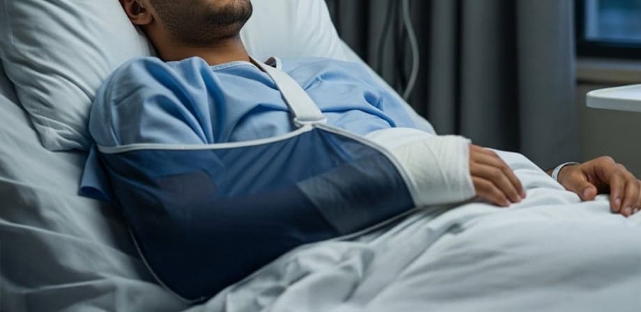 شاب في مقتبل العمر يعاني من كسر في اليد وبحاجة إلى عملية